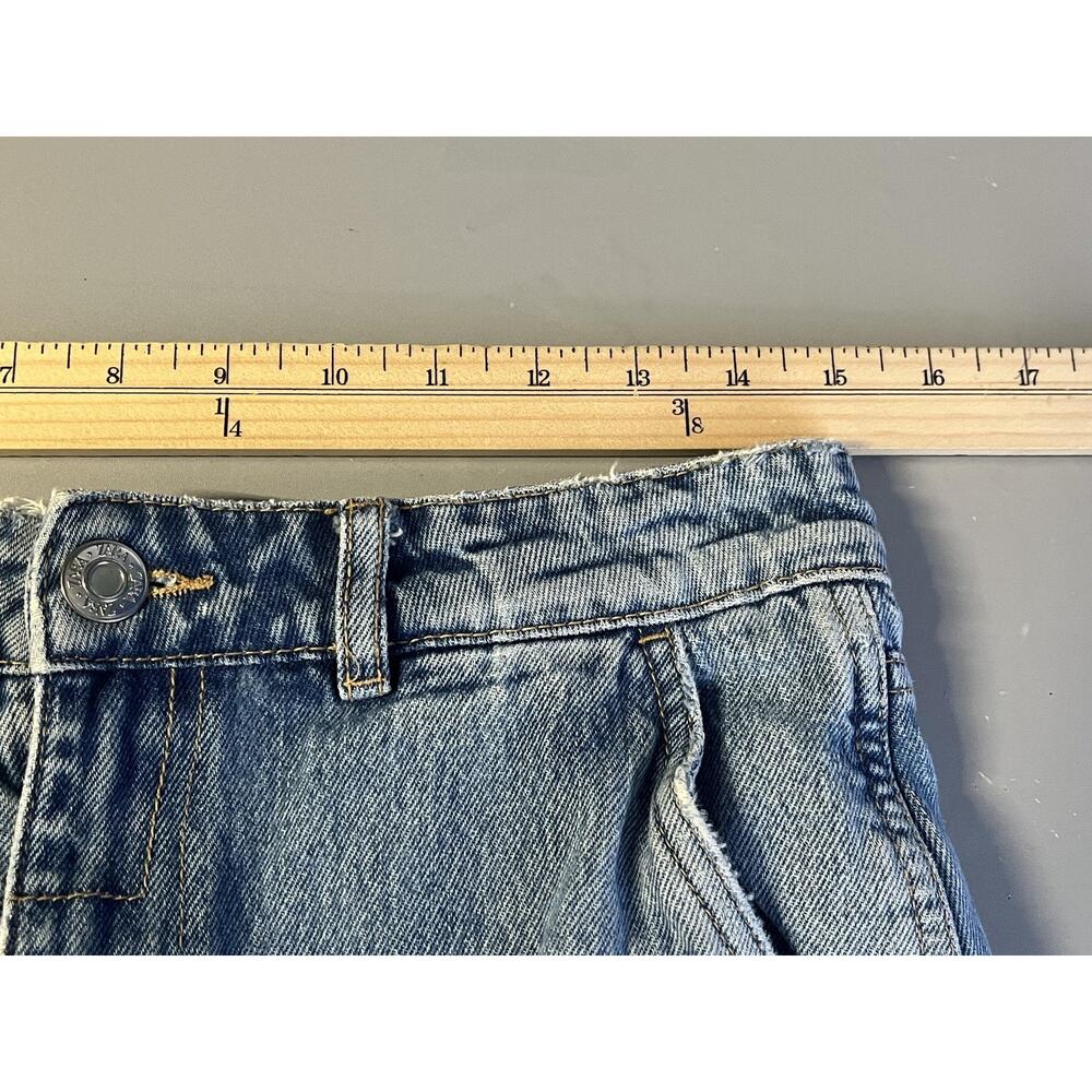 Zara Jeans Womens 6 Blue Carpenter Utility Straight Leg High Rise‎ Denim - Picture 6 of 9